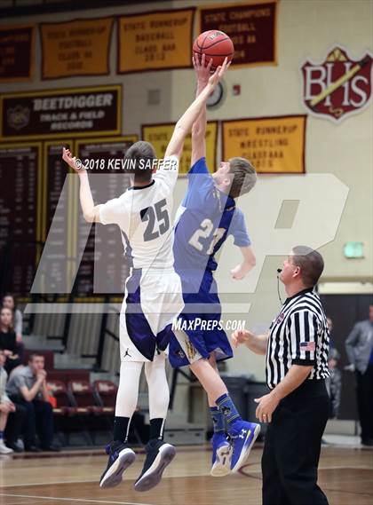 Thumbnail 3 in Longmont Christian vs. Genoa-Hugo/Karval  (CHSAA 1A Regional Playoff) photogallery.