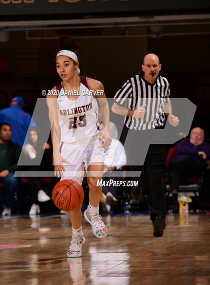 Thumbnail 2 in Our Lady of Lourdes vs. Arlington (Section 1 Class AA Semifinal) photogallery.