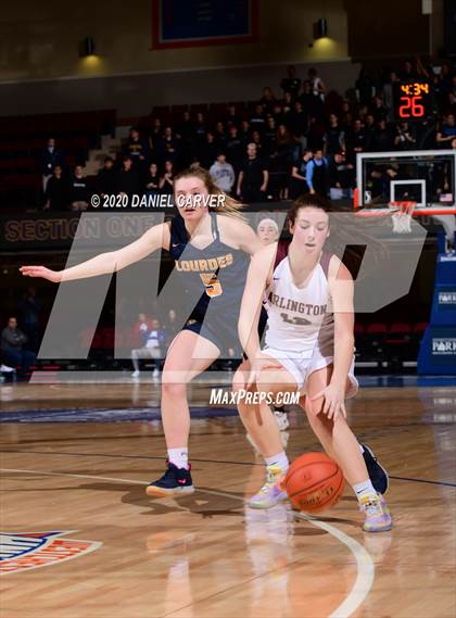 Thumbnail 1 in Our Lady of Lourdes vs. Arlington (Section 1 Class AA Semifinal) photogallery.