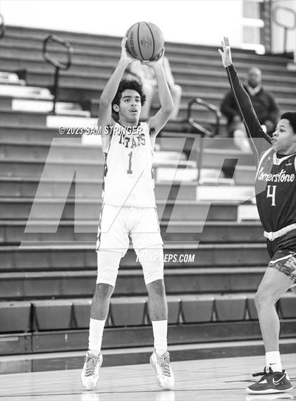 Thumbnail 1 in Cornerstone Christian vs. Aspire Langston Hughes Academy (Super Saturday Showcase) photogallery.