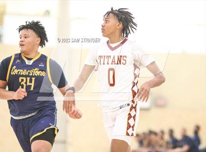 Thumbnail 3 in Cornerstone Christian vs. Aspire Langston Hughes Academy (Super Saturday Showcase) photogallery.