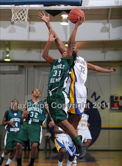 Thumbnail 3 in Southeast Raleigh vs Garner (Greater Neuse River Conference Tournament) photogallery.