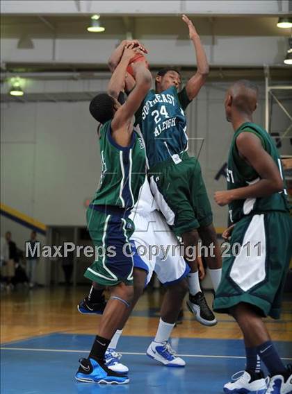 Thumbnail 3 in Southeast Raleigh vs Garner (Greater Neuse River Conference Tournament) photogallery.