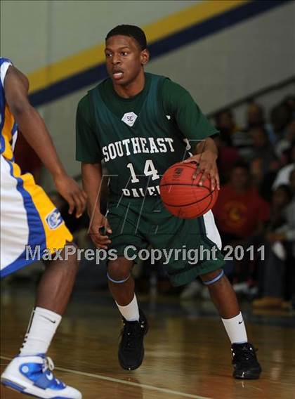 Thumbnail 2 in Southeast Raleigh vs Garner (Greater Neuse River Conference Tournament) photogallery.