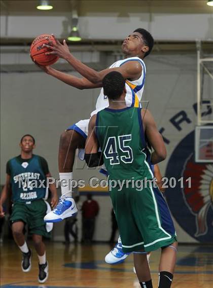 Thumbnail 2 in Southeast Raleigh vs Garner (Greater Neuse River Conference Tournament) photogallery.