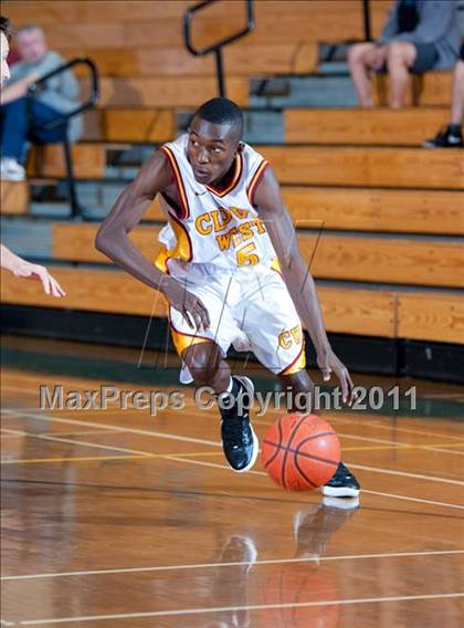 Thumbnail 3 in Bishop Diego vs. Clovis West (Santa Barbara Holiday Classic) photogallery.
