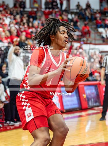 Thumbnail 2 in Princeton vs. Indianapolis Crispus Attucks (IHSAA 3A Southport Semi-state semi-final) photogallery.