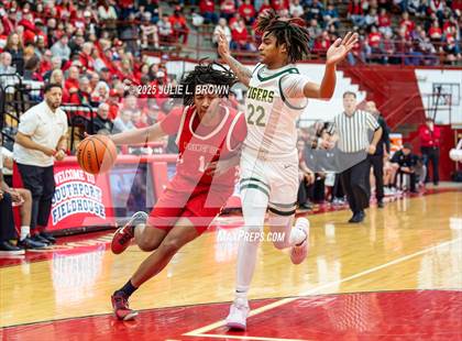 Thumbnail 2 in Princeton vs. Indianapolis Crispus Attucks (IHSAA 3A Southport Semi-state semi-final) photogallery.