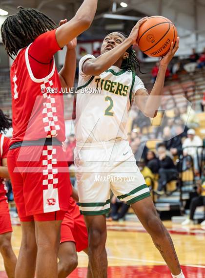 Thumbnail 3 in Princeton vs. Indianapolis Crispus Attucks (IHSAA 3A Southport Semi-state semi-final) photogallery.