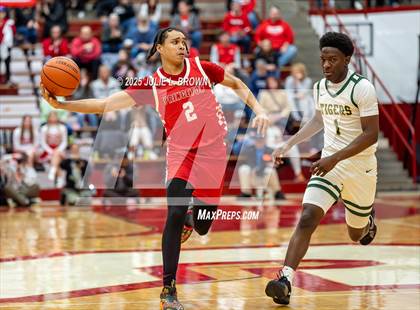 Thumbnail 1 in Princeton vs. Indianapolis Crispus Attucks (IHSAA 3A Southport Semi-state semi-final) photogallery.