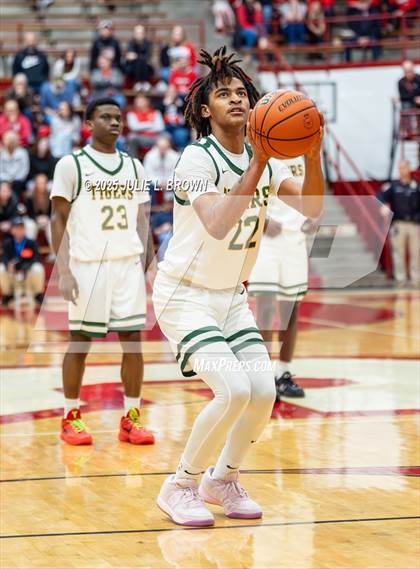Thumbnail 3 in Princeton vs. Indianapolis Crispus Attucks (IHSAA 3A Southport Semi-state semi-final) photogallery.
