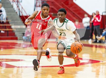 Thumbnail 3 in Princeton vs. Indianapolis Crispus Attucks (IHSAA 3A Southport Semi-state semi-final) photogallery.