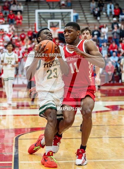 Thumbnail 3 in Princeton vs. Indianapolis Crispus Attucks (IHSAA 3A Southport Semi-state semi-final) photogallery.