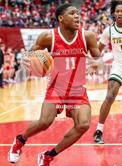 Thumbnail 2 in Princeton vs. Indianapolis Crispus Attucks (IHSAA 3A Southport Semi-state semi-final) photogallery.