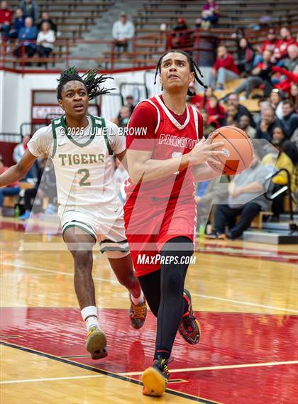 Thumbnail 1 in Princeton vs. Indianapolis Crispus Attucks (IHSAA 3A Southport Semi-state semi-final) photogallery.