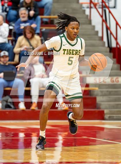 Thumbnail 2 in Princeton vs. Indianapolis Crispus Attucks (IHSAA 3A Southport Semi-state semi-final) photogallery.