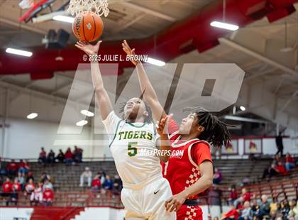 Thumbnail 2 in Princeton vs. Indianapolis Crispus Attucks (IHSAA 3A Southport Semi-state semi-final) photogallery.