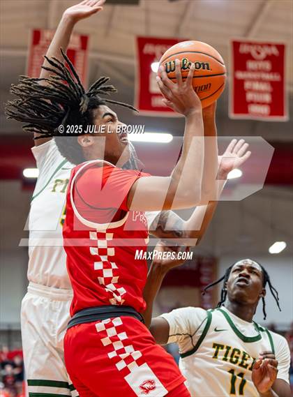 Thumbnail 1 in Princeton vs. Indianapolis Crispus Attucks (IHSAA 3A Southport Semi-state semi-final) photogallery.