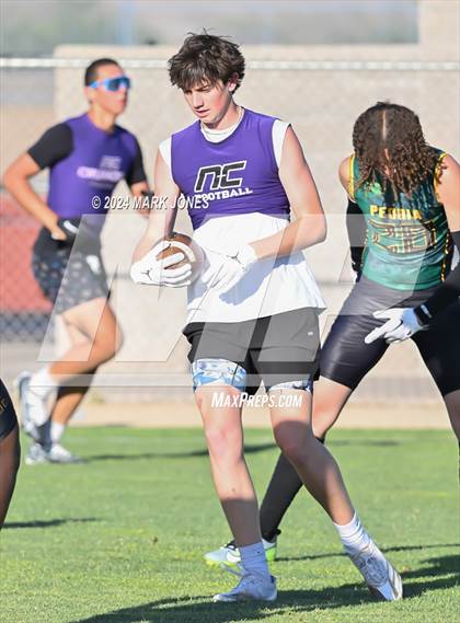 Thumbnail 3 in Northwest Christian vs. Peoria (O'Connor 7 on 7 -  Saturday Night Lights) photogallery.