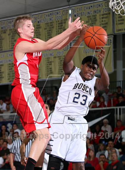 Thumbnail 3 in Mater Dei vs. St. John Bosco  photogallery.