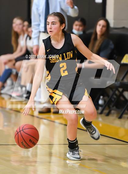 Thumbnail 2 in Arizona Lutheran Academy vs. Show Low (Coyotes Basketball Invitational - Final) photogallery.