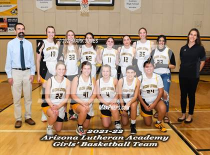 Thumbnail 2 in Arizona Lutheran Academy vs. Show Low (Coyotes Basketball Invitational - Final) photogallery.