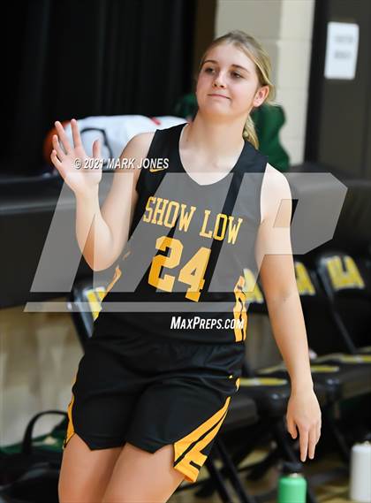 Thumbnail 2 in Arizona Lutheran Academy vs. Show Low (Coyotes Basketball Invitational - Final) photogallery.