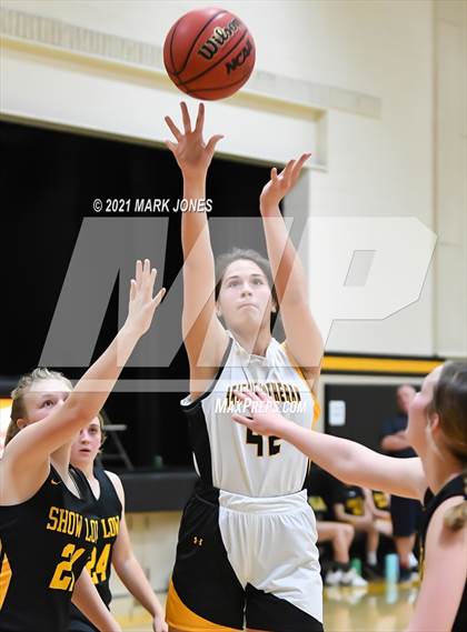 Thumbnail 2 in Arizona Lutheran Academy vs. Show Low (Coyotes Basketball Invitational - Final) photogallery.