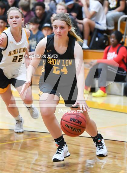 Thumbnail 1 in Arizona Lutheran Academy vs. Show Low (Coyotes Basketball Invitational - Final) photogallery.