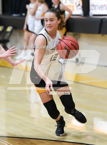 Thumbnail 3 in Arizona Lutheran Academy vs. Show Low (Coyotes Basketball Invitational - Final) photogallery.