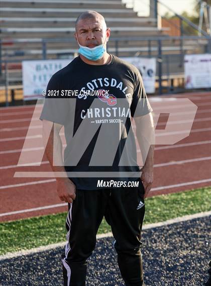 Thumbnail 3 in Arizona College Prep vs. Scottsdale Christian Academy (AIA 3A Semifinal) photogallery.