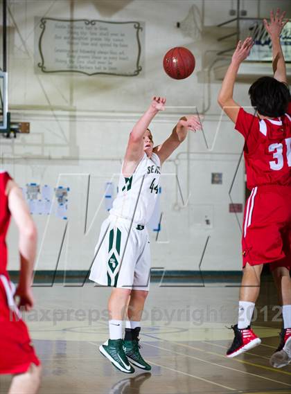 Thumbnail 2 in Bishop Diego [Garcia] vs  St. Bonaventure (Santa Barbara Holiday Classic) photogallery.