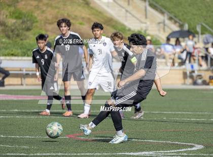 Thumbnail 2 in Bishop Montgomery vs Paramount (South's Boys Varsity Soccer Tournament)t photogallery.