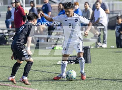 Thumbnail 2 in Bishop Montgomery vs Paramount (South's Boys Varsity Soccer Tournament)t photogallery.