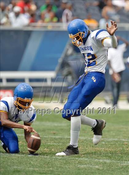 Thumbnail 2 in Simeon vs. Mount Carmel (2010 Kickoff Classic) photogallery.
