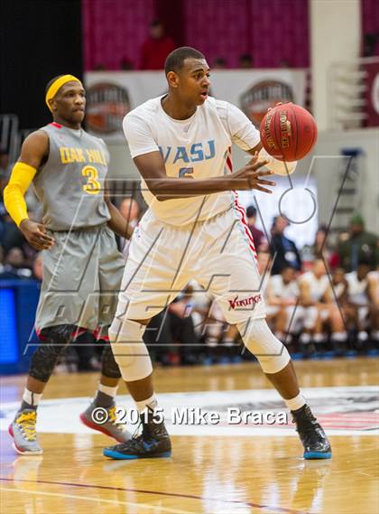 Thumbnail 1 in Villa Angela-St. Joseph vs. Oak Hill Academy (Spalding HoopHall Classic) photogallery.