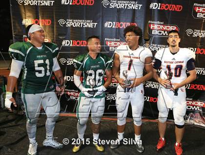 Thumbnail 3 in Eastside Catholic vs. Oceanside (2015 SoCal Honor Bowl) photogallery.