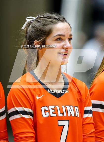 Thumbnail 2 in Celina vs. Needville (UIL Volleyball 4A Semi-Finals)  photogallery.