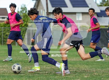 Thumbnail 3 in Animo Leadership vs Loyola (Scrimmage) photogallery.