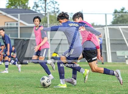 Thumbnail 2 in Animo Leadership vs Loyola (Scrimmage) photogallery.