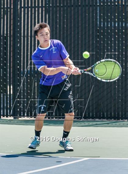 Thumbnail 3 in CIF NCS Boys Tennis Championships photogallery.