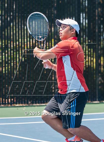 Thumbnail 3 in CIF NCS Boys Tennis Championships photogallery.