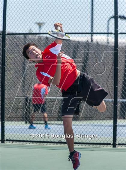 Thumbnail 2 in CIF NCS Boys Tennis Championships photogallery.