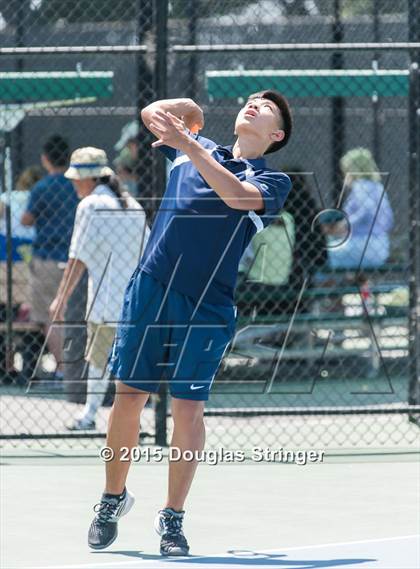 Thumbnail 3 in CIF NCS Boys Tennis Championships photogallery.