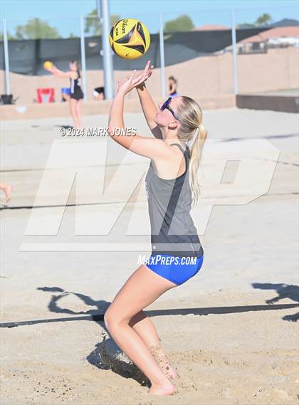 Thumbnail 1 in Fountain Hills vs. Rancho Solano Prep (AIA DII Pairs Round 1 Playoff) photogallery.