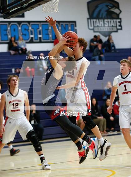 Thumbnail 3 in American Leadership Academy vs. Grantsville (UHSAA 3A 2nd Round Playoff) photogallery.