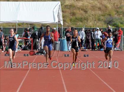 Thumbnail 1 in CIF SJS Masters Championships (Girls 100M - Day 1) photogallery.