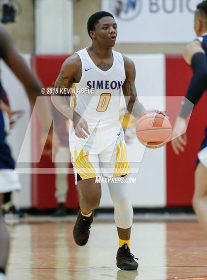 Thumbnail 1 in Simeon vs Rancho Christian (Hoophall West Tournament) photogallery.