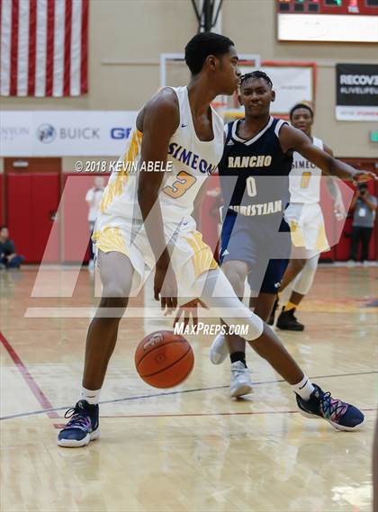 Thumbnail 2 in Simeon vs Rancho Christian (Hoophall West Tournament) photogallery.