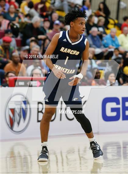 Thumbnail 1 in Simeon vs Rancho Christian (Hoophall West Tournament) photogallery.